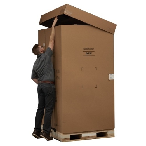 APC AR9307SP-R NetShelter SX Server Rack Enclosure with Ramp, 48U, High Strength, 3500 lbs, Black