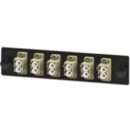 West Penn AS-WL12M 12 LC Adapter Plate -MM, Black