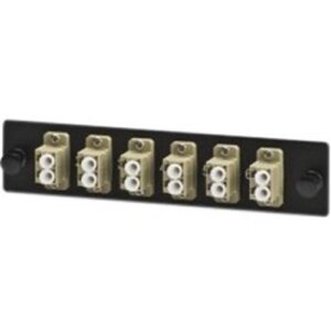 West Penn AS-WL12M 12 LC Adapter Plate -MM, Black