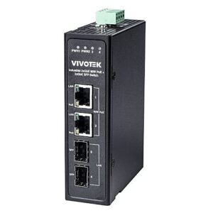 VIVOTEK AW-IHB-0400 Industrial 2x90W PoE 2xSFP Switch, 54V DC