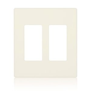 Leviton AWP00-20T Renoir II Wallplate, 2-Gang, Light Almond