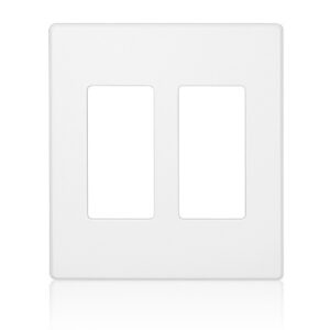 Leviton AWP00-20W Renoir II Wallplate, 2-Gang, White