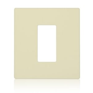 Leviton AWP0F-1I Renoir II Wallplate, Single Gang, Ivory