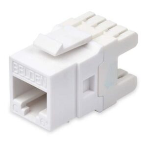 Belden AX101320-B24 CAT6 Plus RJ45 Modular Jack, KeyConnect Style, 24-Pack, White