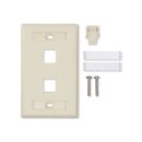 Belden AX102660 KeyConnect Single-Gang Faceplate, 1-Port, Electric White