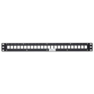 Belden Ax103114 KeyConnect 24-Port Flat Patch Panel, 1U RMS, Black
