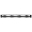 Belden AX103121 KeyConnect 48-Port Flat Patch Panel, 1U RMS, Black