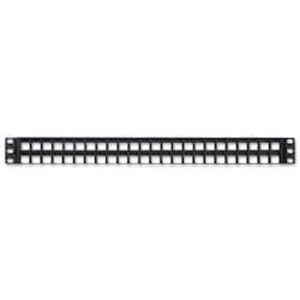 Belden AX103121 KeyConnect 48-Port Flat Patch Panel, 1U RMS, Black