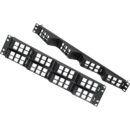 Belden AX103249 Patch Panel, 48 Port, Angleflex, Empty, Keyconnect, RU, Black