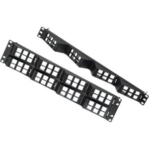 Belden AX103249 Patch Panel, 48 Port, Angleflex, Empty, Keyconnect, RU, Black