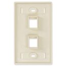Belden AX103923 KeyConnect Single-Gang Faceplate, 2-Port, Almond