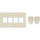 Belden AX103925 3-Port KeyConnect Modular Furniture Adapter, Almond