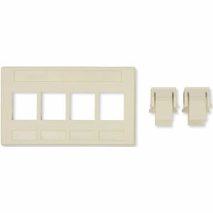 Belden AX103925 3-Port KeyConnect Modular Furniture Adapter, Almond