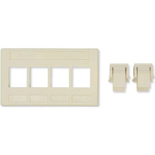 Belden AX103925 3-Port KeyConnect Modular Furniture Adapter, Almond