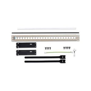 Belden AX104563 KeyConnect Shielded Patch Panel, 24-Port, 1U, Titanium