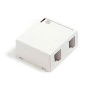 Belden AX105353-EW KeyConnect Side-Entry Box without Shutter Door 2-Port, White