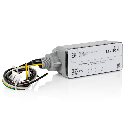 Leviton B3277-YB B Series Type 2 Surge Protective Device, 480Y/277V AC, Three Phase WYE