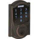 Schlage Connect Touchscreen Deadbolt with Alarm with Camelot Trim