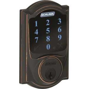 Schlage Connect Touchscreen Deadbolt with Alarm with Camelot Trim
