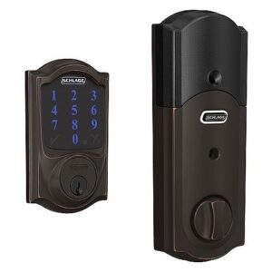 Schlage Connect Smart Deadbolt with Camelot Trim, Z-Wave Plus Enabled