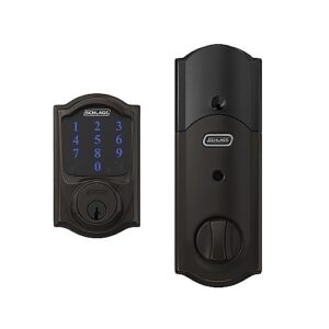 Schlage BE469ZPN Camelot Electric Door Lock/ Aged Bronze, Z-WAVE PLUS