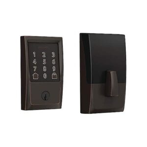 Schlage BE489WBC CEN 716 Encode Smart Wi-Fi Deadbolt with Century Trim, Aged Bronze