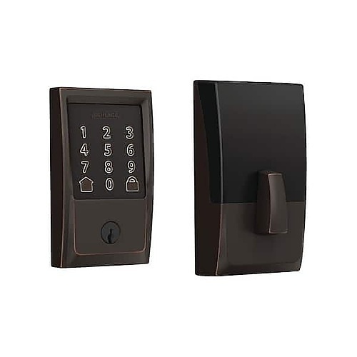 Schlage BE489WBC CEN 716 Encode Smart Wi-Fi Deadbolt with Century Trim, Aged Bronze