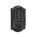 Schlage BE489WB CAM 622 Encode Smart Wi-Fi Deadbolt with Camelot Trim, Matte Black