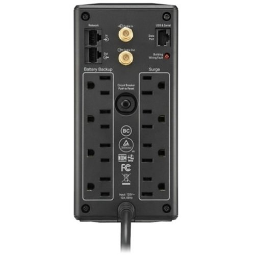 APC BX1000M Back-UPS 1000, 1000VA, 120V, Compact Tower, AVR, LCD, NEMA Outlets, 4-Surge