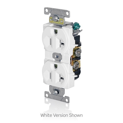 Leviton C5362-R Back and Side Wired Duplex Receptacle