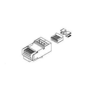 Belden C5PFCF-B25 CAT5e Field Crimped Plug 8-Position RJ45 Shielded, 25-Pack, Clear