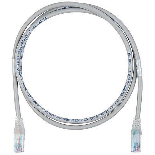 Belden C601100012 CAT6 Plus Patch Cable, 24/4 Solid Bonded-Pair, CMR, T568A/B-T568A/B, 12' (3.6m), Black