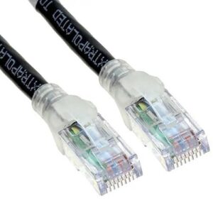 Belden C601100020 CAT6 Plus Patch Cable, 24/4 Solid Bonded-Pair, CMR, T568A/B-T568A/B, 20' (6m), Black
