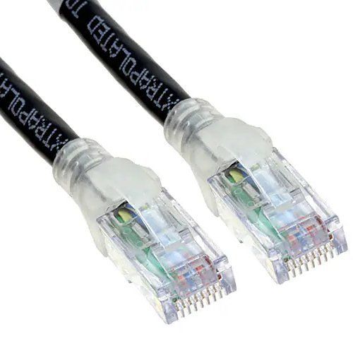 Belden C601100020 CAT6 Plus Patch Cable, 24/4 Solid Bonded-Pair, CMR, T568A/B-T568A/B, 20' (6m), Black