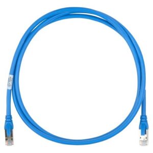 Belden C6F1106007 CAT6 Plus Patch Cable, 24/4 Solid BC, Shielded F/UTP, CMR, T568A/B-T568A/B, 7' (2.1m), Blue