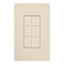 Lutron CA-6PF-LA 6-Socket Faceplate, Light Almond