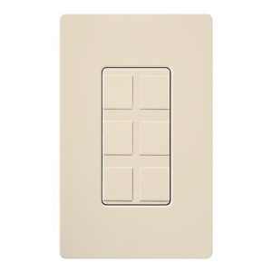 Lutron CA-6PF-LA 6-Socket Faceplate, Light Almond