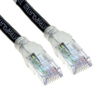 Belden CA21100015 10GX CAT6A Patch Cable, 24/4 Solid BC, T568A/B-T568A/B, CMR, 15' (4.6 m), Black