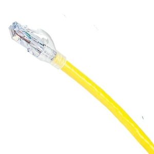 Belden CA21104001 10GX B10GX Series 24/4 Bonded-Pair Solid CMR Patch Cord, T568A/B, 1', Yellow