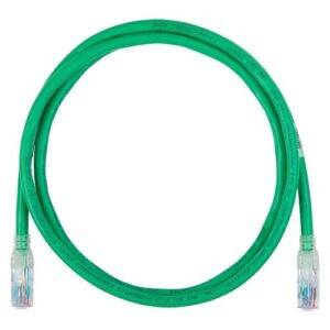 Belden CAD1105007 CAT6 Patch Cable, 28/4 Stranded, UTP, CMR, T568A/B-T568A/B, 7' (2.1m), Green