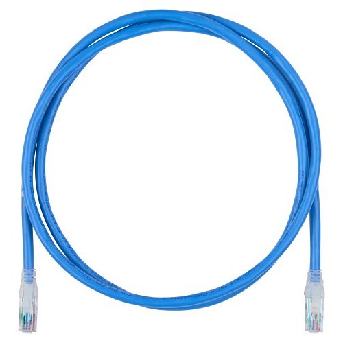 Belden CAD1106002 CAT6 Patch Cable, 28/4 Stranded, UTP, CMR, T568A/B-T568A/B, 2' (0.6m), Blue