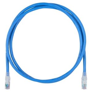 Belden CAD1106007 CAT6 Patch Cable, 28/4 Stranded, UTP, CMR, T568A/B-T568A/B, 7' (2.1m), Blue