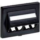 Panduit CFFPEBSL4BL Furniture Faceplate, 4 Port, Herman Mill, Black