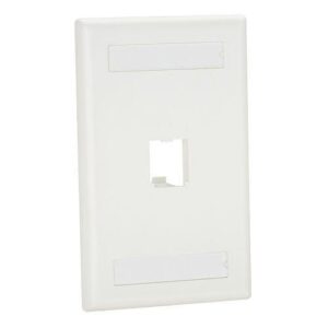 Panduit CFPL1IWY MiniComm 1-Port Single Classic Wall Plate with Faceplate