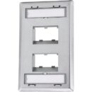 Panduit CFPSL4S Wall Plate, Single Gang, 4-Port, Sloped Design
