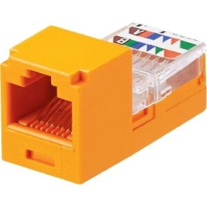 Panduit CJ588ORY Mini-Com Module Cat 5e UTP Keystone Jack, 8 Pos 8 Wire, Orange