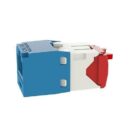 Panduit CJ5E88TGBU Mini-Com Module Cat 5e UTP Keystone Jack, 8 Pos 8 Wire, Blue