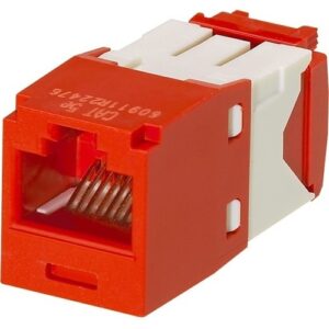 Panduit CJ5E88TGRD-24 Mini-Com Module Cat 5E UTP Keystone Jack, 8 Pos 8 Wire