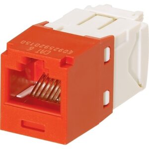 Panduit CJ688TGRD-24 Keystone Jack, Mini-Com Module CAT6 UTP with 8 Position Wiring