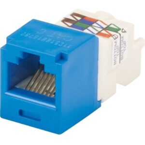 Panduit CJ688TPBU Mini-Com UTP RJ45 CAT6 TP-Style Jack Module, Blue